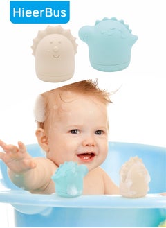 HieerBus Silicone Baby Bath Toys, Mold Free Squirty Bath Pool Toy for Toddlers, Preschool Bath Toys for Infants, Non-Toxic Dinosaur Bathtub Toys for Babies 6 Months+  - Image 1