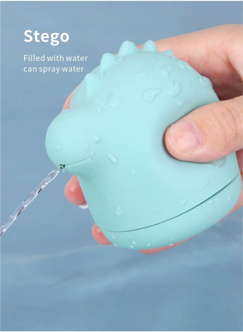 HieerBus Silicone Baby Bath Toys, Mold Free Squirty Bath Pool Toy for Toddlers, Preschool Bath Toys for Infants, Non-Toxic Dinosaur Bathtub Toys for Babies 6 Months+  - Image 5