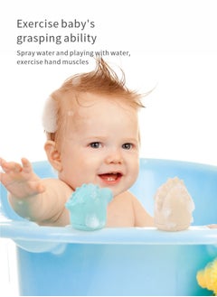 HieerBus Silicone Baby Bath Toys, Mold Free Squirty Bath Pool Toy for Toddlers, Preschool Bath Toys for Infants, Non-Toxic Dinosaur Bathtub Toys for Babies 6 Months+  - Image 2