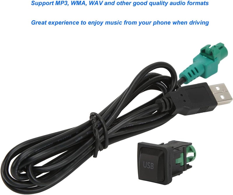 ويوبلز محول كابل USB لراديو السيارة، محول كابل لوحة مفاتيح USB لراديو السيارة، بديل لجهاز RCD510 وRCD310 - Image 5