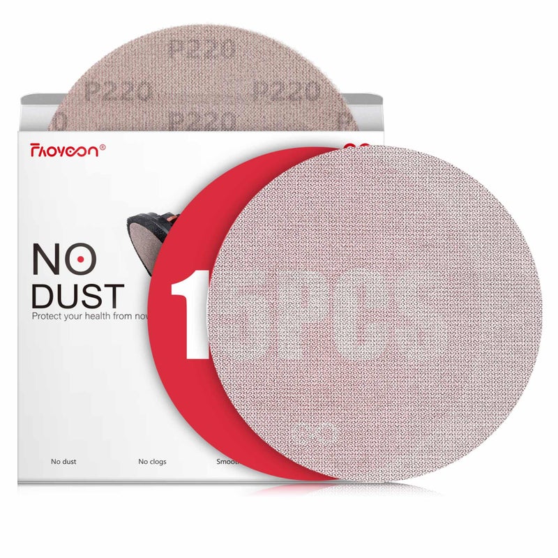 Faoyoon 9 Inch Sanding Disc Drywall Sandpaper, Dust Free Sanding Drywall Sander Pads, 15 Pack 220 Grit - Image 1