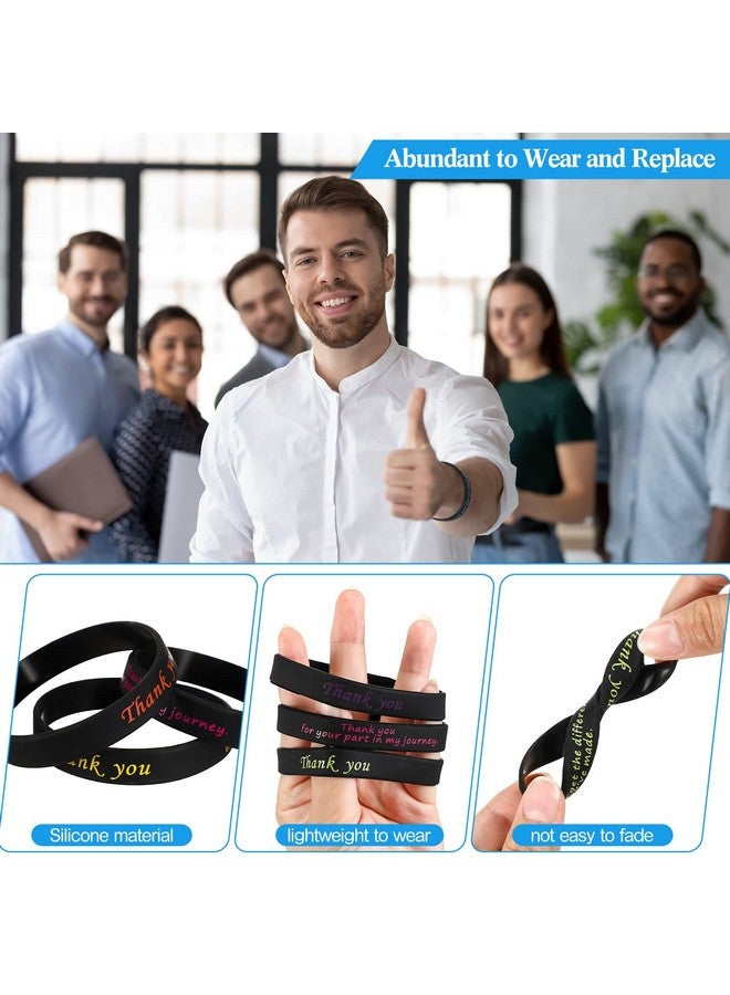 Yinkin 24 Pcs Employee Appreciation Gifts Bulk Appreciation Gifts For Nurse Teacher Employee Coworker Silicone Bracelets Thank You Gifts For Women Men Employee Retirement Appreciation Gift 6 Styles  - Image 3