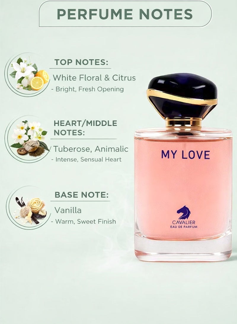Cavalier Perfume Luxury Women’s Perfume The Cavalier My Love Eau de Parfum 100ml | Long Lasting Perfume for Women with White Floral, Tuberose & Vanilla Notes - Image 2