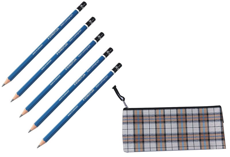 NOZOMI Mars Lumograph Drawing Pencil 3B for Design and Drafting Pack of 5 Pencils - Image 1