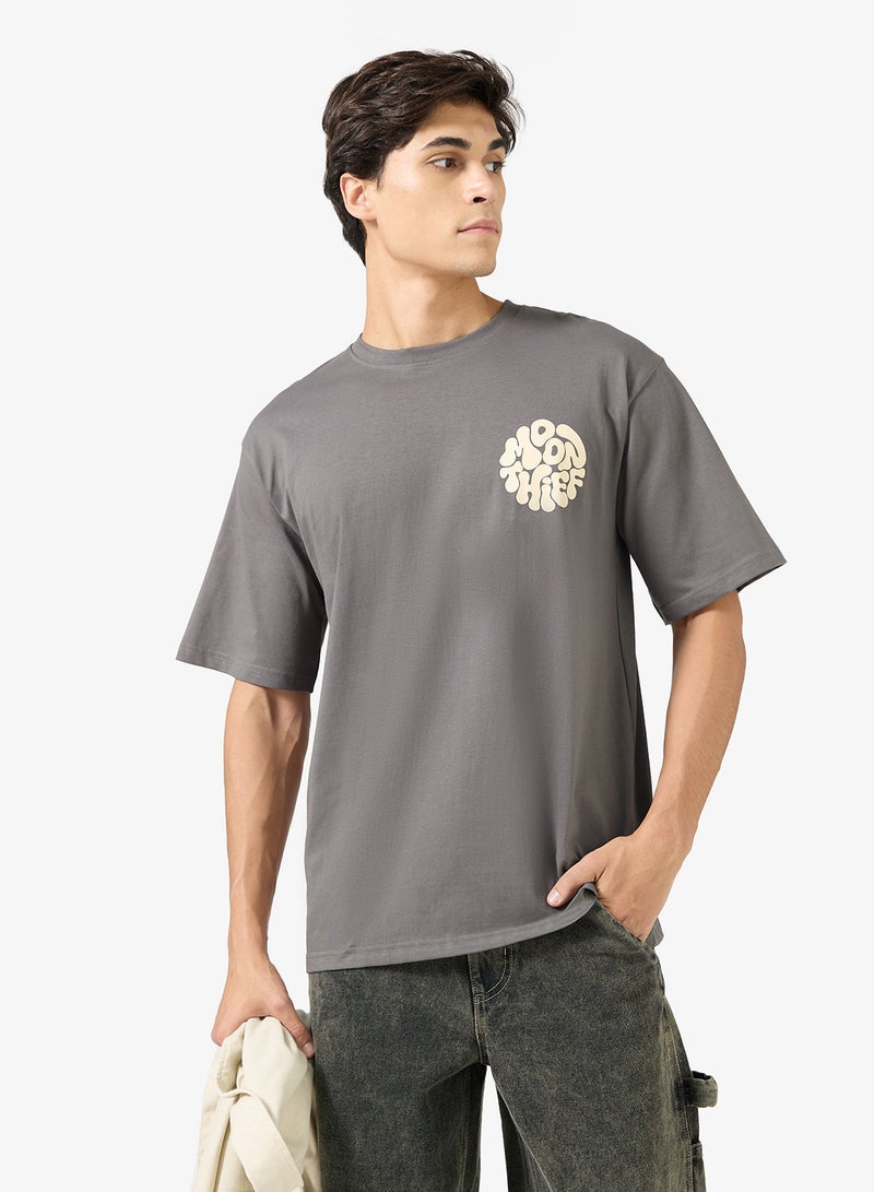 Seventy Five Graphic Print Oversized T-Shirt - Image 1