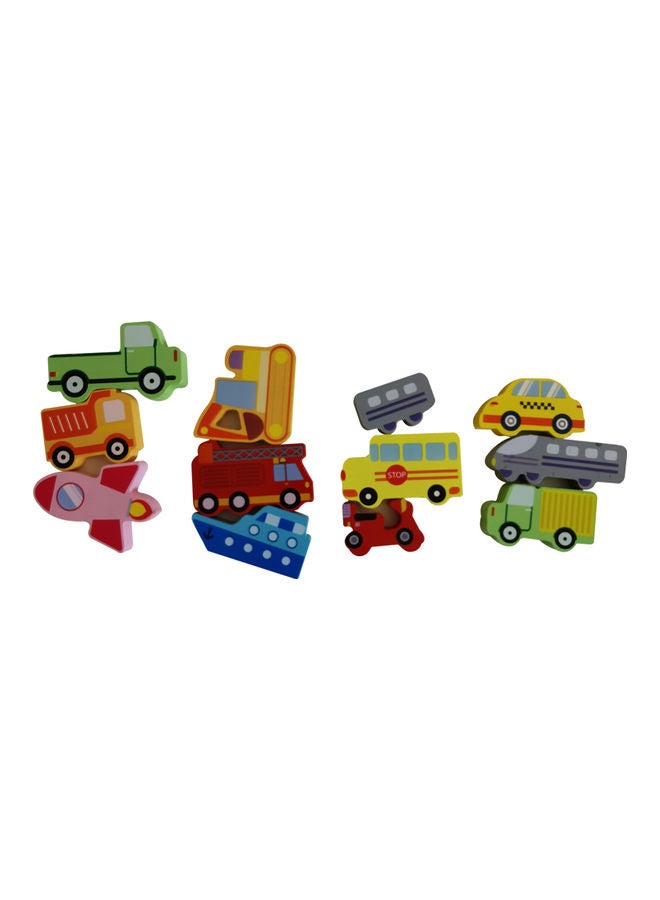 Wooden Vehicles Puzzle Set 16x16cm - Image 3