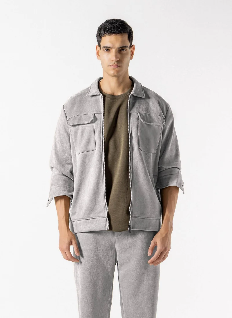 شايبس FAUX SUEDE JACKET SET