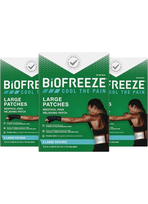 Biofreeze Pain Relief Patch, Large, 15 Patches