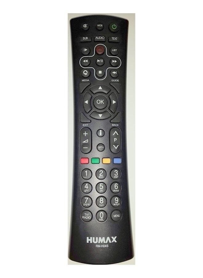 Humax Remote Control For Vcrs Black Red Yellow 