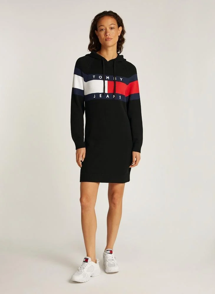 تومي جينز Hooded Logo Dress