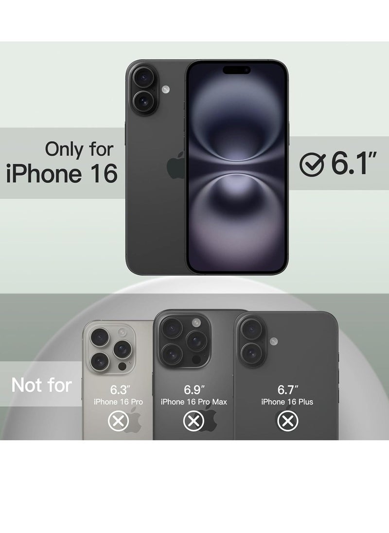 إيف حافظة سيليكون سائلة لهاتف آيفون 16 (6.1 بوصة) - غطاء حماية كامل الجسم حريري ناعم الملمس مضاد للخدش ومضاد للصدمات مع بطانة من الألياف الدقيقة (أخضر منتصف الليل) - Image 2