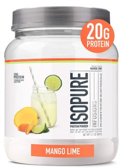 Isopure Isopure Infusions  Mango Lime 20gm Protein  14.1oz  400gm.  - Image 1