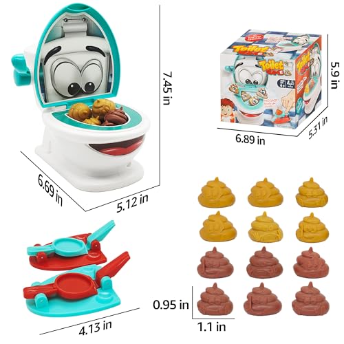 Anemeeoke Poop Family Game Funny Shooting Game Fast and Frenzied Launching Includes 1 Toilet Bowl 2 Launchers 12 Soft Plastic Poops Gift for Kids 38 - Image 5