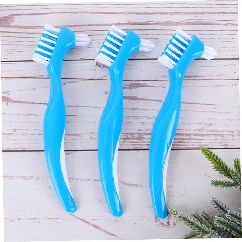 6Pcs Double Sided Denture Brush For False Teeth Cleaning With Non Slip Handle - Image 4
