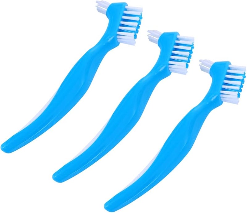 6Pcs Double Sided Denture Brush For False Teeth Cleaning With Non Slip Handle - Image 1