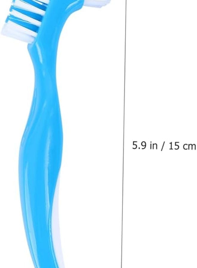 6Pcs Double Sided Denture Brush For False Teeth Cleaning With Non Slip Handle - Image 3