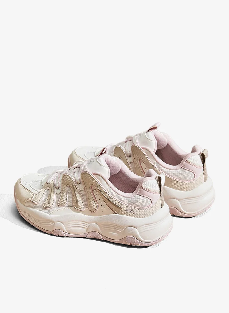 ANTA White/L.Pink Milkshake - Chunky Lifestyle Shoes for Women | Best Price UAE