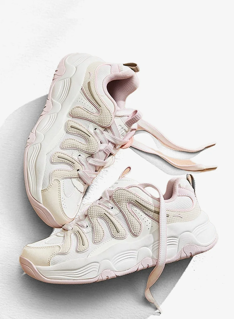 ANTA White/L.Pink Milkshake - Chunky Lifestyle Shoes for Women | Best Price UAE