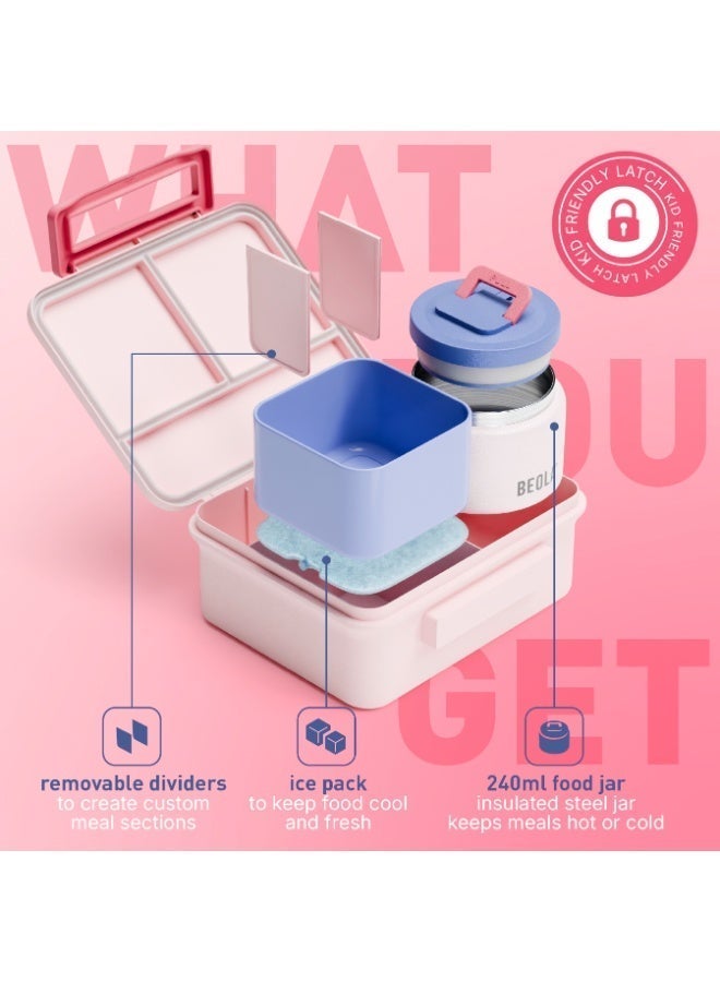 BEOLA Insulated Kids Bento Lunch Box – Ballet Hearts - Image 2