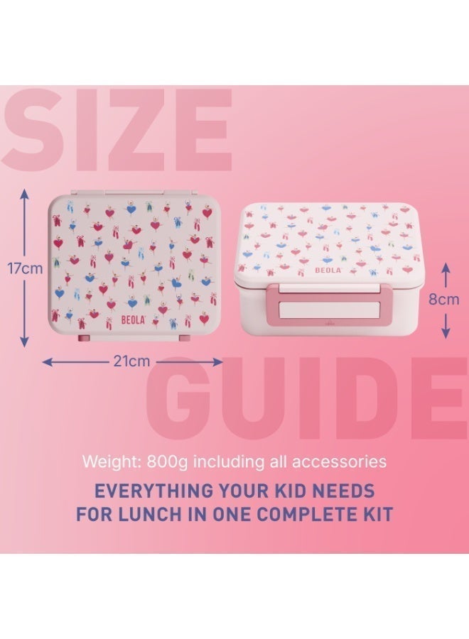 BEOLA Insulated Kids Bento Lunch Box – Ballet Hearts - Image 4