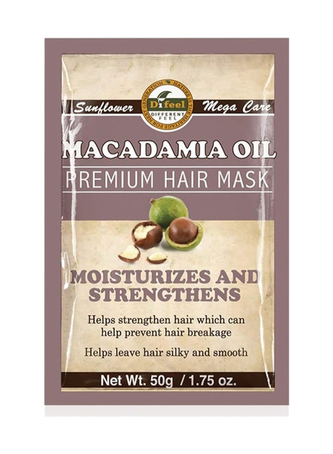 Difeel Macadamia Oil Premium Hair Mask, Moisturizes And Strengthens, 50G - Image 1