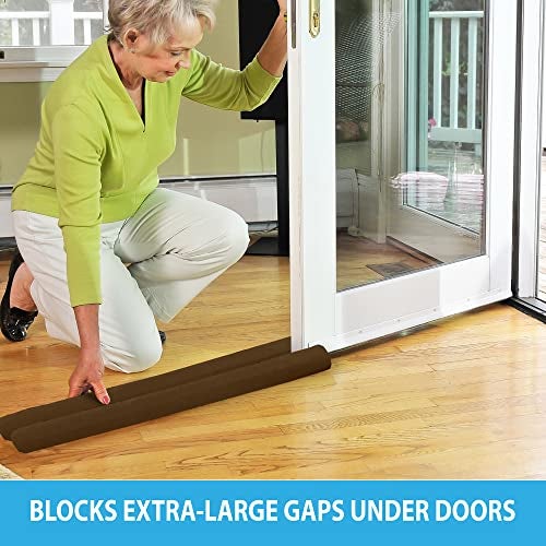 Twin Draft Guard Extreme, Original Door Draft Stopper, Single, Brown Year-Round Insulator, Trademarked and Patented Under Door Draft Stopper - Image 5