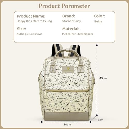 StarAndDaisy Diaper Bag/Backpacks for Mother- Maternity Bags for Baby with Multi Compartments, Stylish, Waterproof & Travel Friendly, Lightweight.(Beige) - Image 5