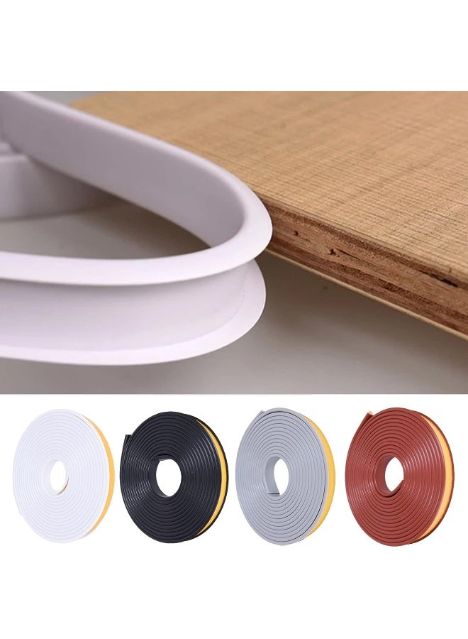 EVERDIJ U-Shape Edge Banding, 16.4ft Self Adhesive Veneer Edging,TPE Flexible Furniture Edge Protector for Cabinet Repair Furniture Restoration (32MM, Grey) - Image 1