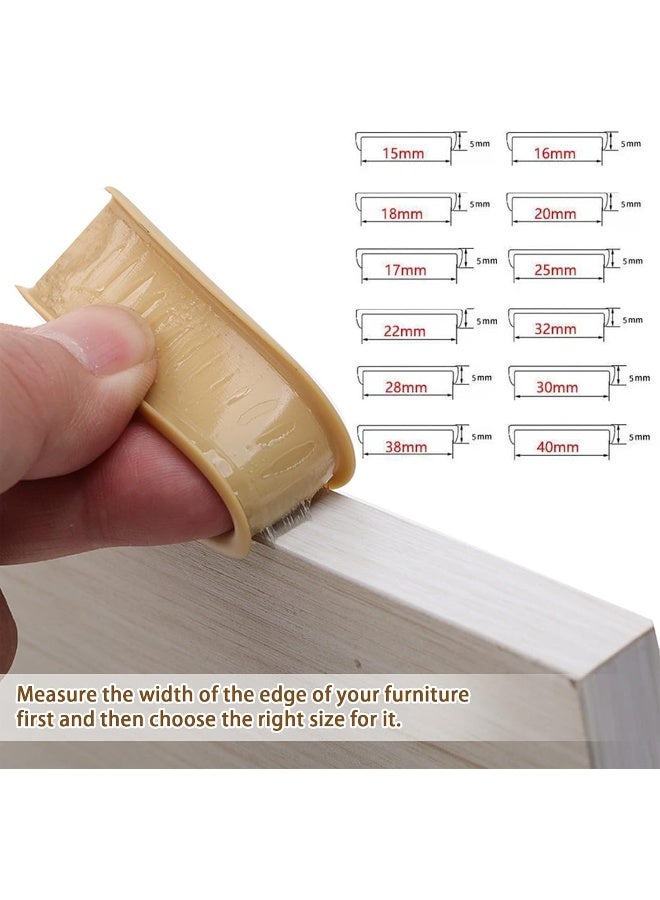 EVERDIJ U-Shape Edge Banding, 16.4ft Self Adhesive Veneer Edging,TPE Flexible Furniture Edge Protector for Cabinet Repair Furniture Restoration (32MM, Grey) - Image 5
