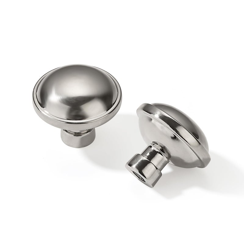 CABDM 10 Pack Kitchen Cabinet Knobs 114 inch Brushed Satin Nickel Zinc Round Knobs and Drawer Pulls for Dresser Drawers - Image 2