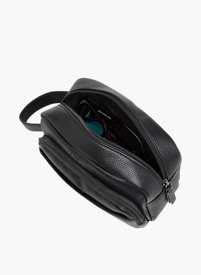 LBL by Shoexpress BLACK Solid Pouch with Zip Closure for Men | Best Price UAE