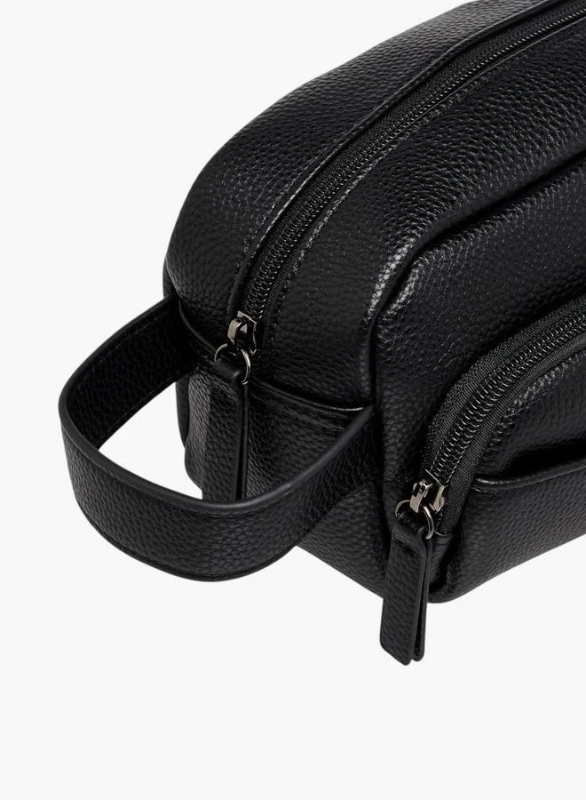 LBL by Shoexpress BLACK Solid Pouch with Zip Closure for Men | Best Price UAE