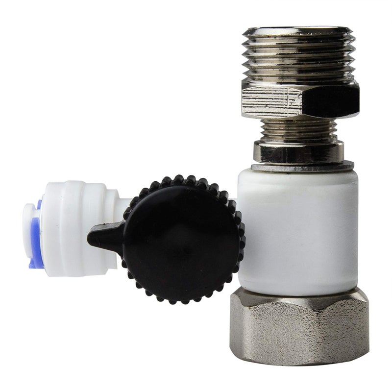 iSpring AFW43 Water Systems Feed Water Adapter, Fits 1/2" NPT and 3/8" COMP, Cold Water Supply Valve - Image 1
