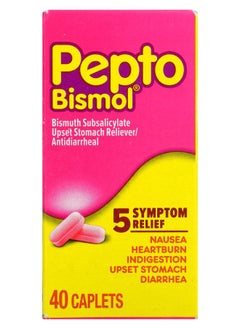 Pepto Bismol Bismuth Subsalicylate 40 Caplets 