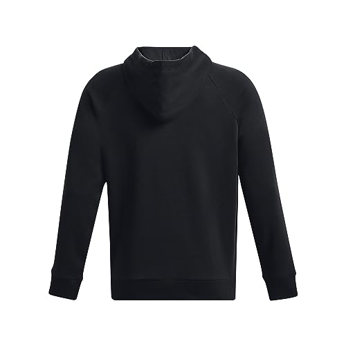 Under Armour Men's Rival Fleece Hoodie, (001) Black / / White, Large - Image 5