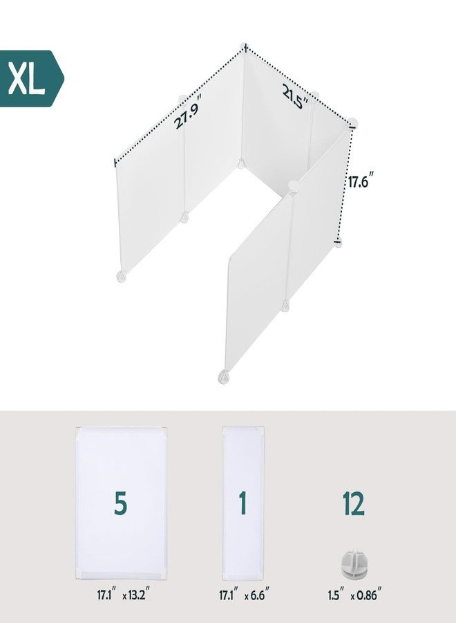 MEEXPAWS Cat Litter Box Enclosure Splash Guard Extra Large 28L × 21.5W x 18H inch, Light Weight Plastic Sheets Easy Clean (White) - Image 3