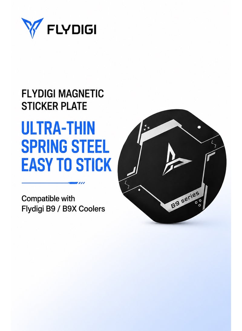 Flydigi Magnetic Sticker Plate for B9 / B9X Mobile Phone Coolers – Ultra-Thin Spring Steel Heat Conduction Sheet - Image 2