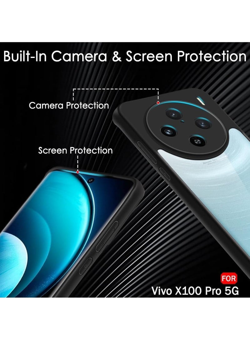 Bumper Protective Case for Vivo X100 Pro Silicone TPU Bumper Ultra Durable Ultra-Safe Camera Optimum Solution Black  - Image 5