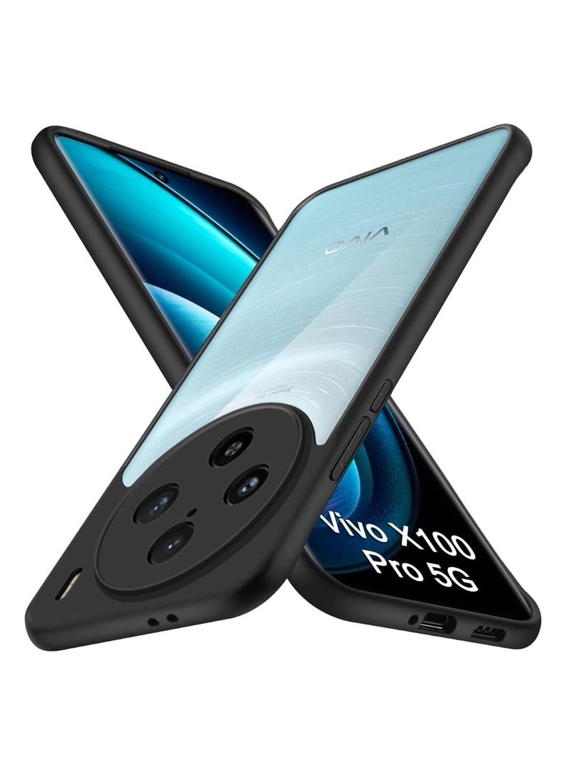 Bumper Protective Case for Vivo X100 Pro Silicone TPU Bumper Ultra Durable Ultra-Safe Camera Optimum Solution Black  - Image 1