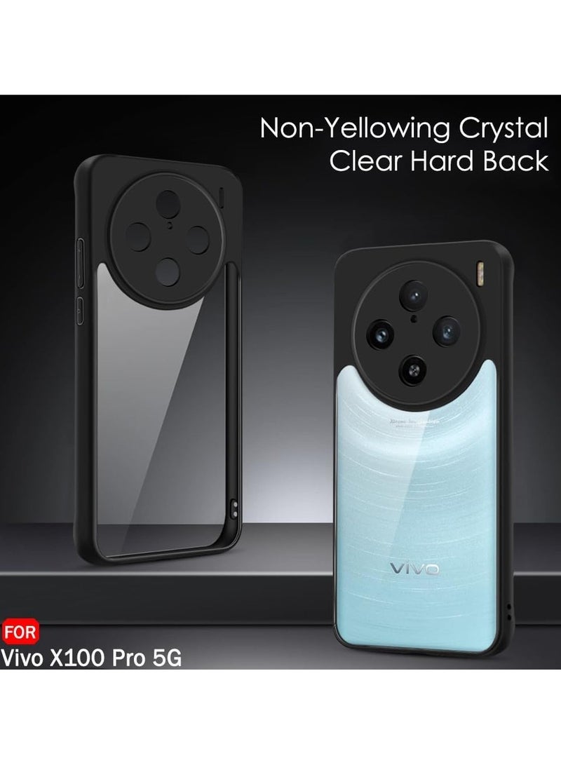 Bumper Protective Case for Vivo X100 Pro Silicone TPU Bumper Ultra Durable Ultra-Safe Camera Optimum Solution Black  - Image 2