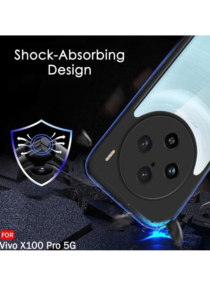 Bumper Protective Case for Vivo X100 Pro Silicone TPU Bumper Ultra Durable Ultra-Safe Camera Optimum Solution Black  - Image 4