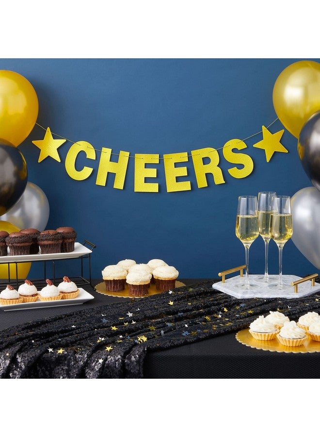 Bright Creations 130-Piece DIY Gold Glitter Make Your Own Banner Kit with Letters, Numbers, Symbols, and String for Birthdays, Weddings, and Party Supplies Decor (5-Inch Letters) - Image 3