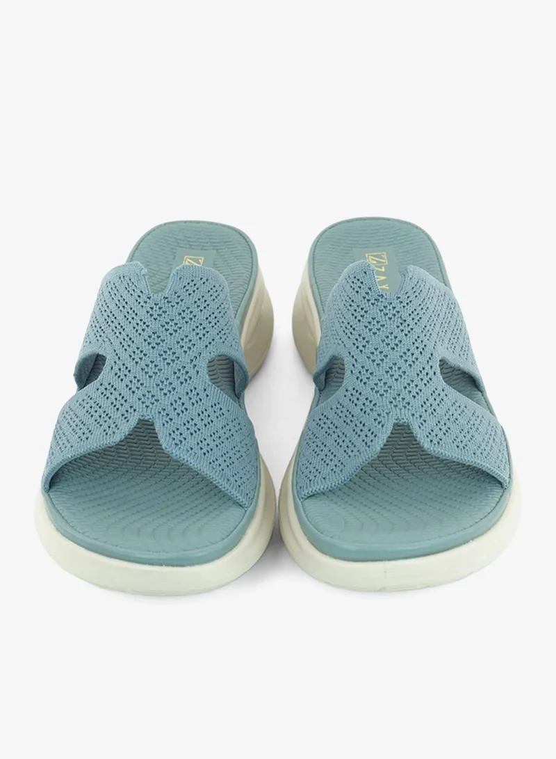 Zayna Blue 221-345 Zayna Ladies Casual Slides 19Z332-6 Blue for Women | Best Price UAE