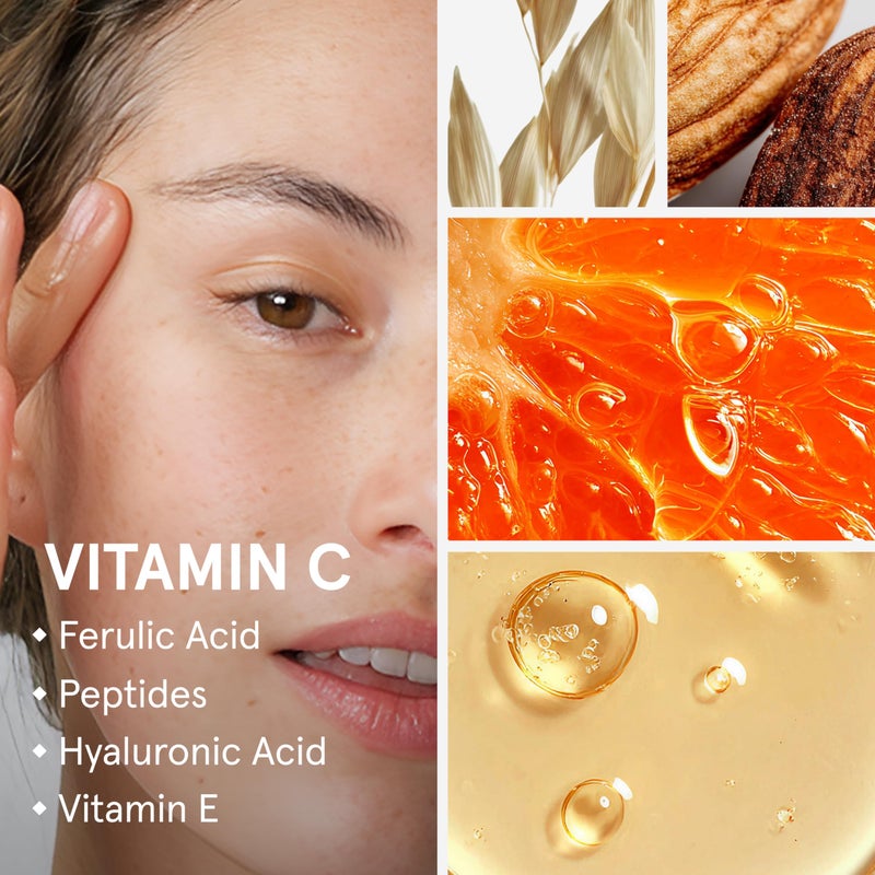 iRestore Vitamin C Brightening Serum â€“ Anti Aging Face Serum with 15% Ascorbic Acid, Vitamin E, Ferulic Acid, Peptide Complex & Hyaluronic Acid (Pack of 1) - Image 3