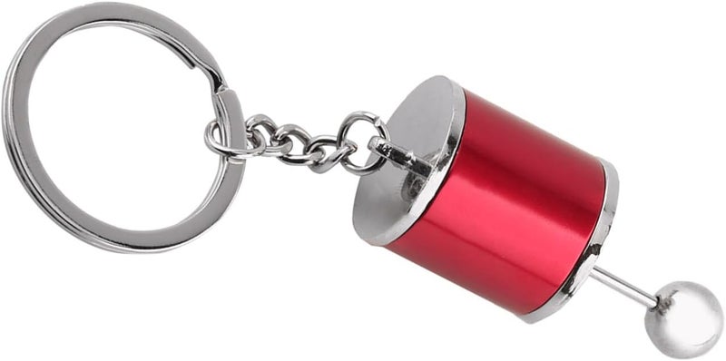 GLOGLOW Nan Car Shifter Keyring, Polished Metal Creative Gear Shift Key Chain for Car Enthusiasts with 6 Speed Functionality Handmade Materials (Red) - Image 5