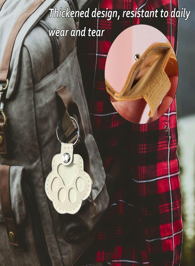 Cat & Dog Hair Keychain - Paw Shaped Leather Memorial Keepsake for Dog Cat Fur Storage, Pet Fur Keepsake Collector with Refillable Capsule (3PCS) - Image 5