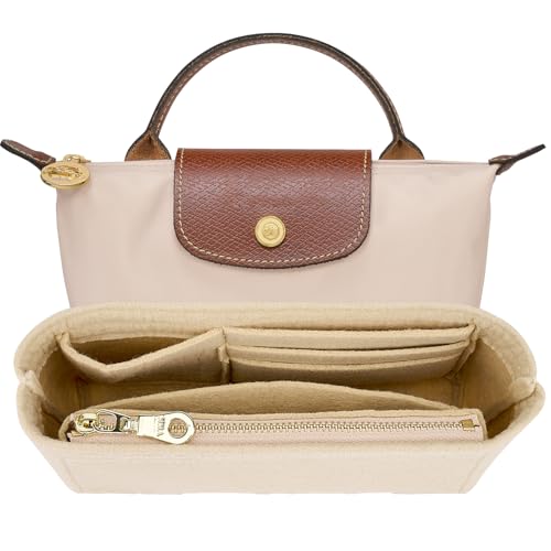 KOMHPS Bag Organizer Insert for Tote Bag, Felt Purse Organizer Handbag Backpack Compatible with Longchamp, Le Pliage, LV, Coach - Image 1