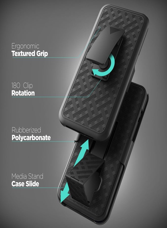 Galvanox Holster Designed for iPhone 15 Pro Max Case with Belt Clip (2023) Ultra Durable PC Hard Cover Combo Shell (Black) - Image 3