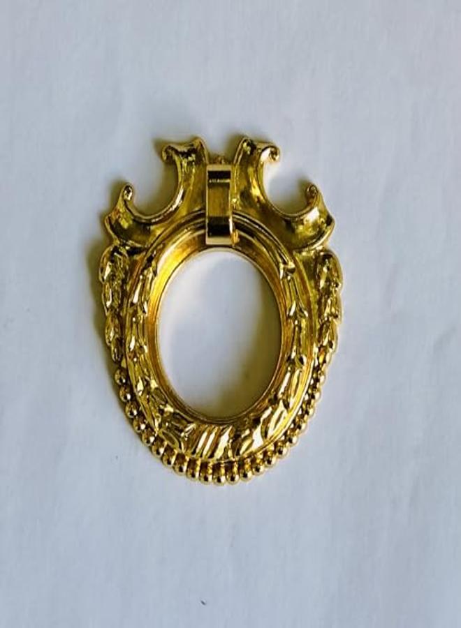 Gold-Colored Cabinet Pendant Handle, Brass Material, Italian Made, Handle Size 4 Cm - Image 1