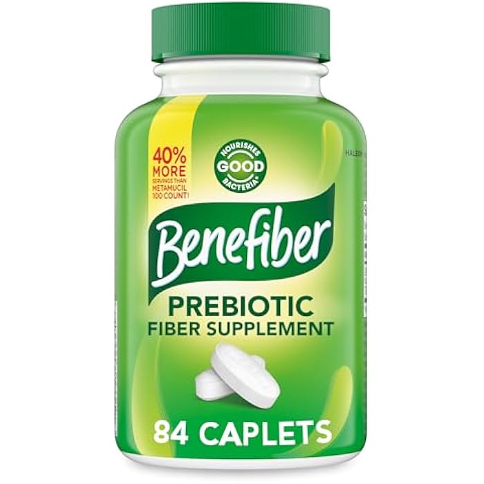 Benefiber Prebiotic GLP-1 Friendly Fiber Supplement Caplets, 84 Count - Image 1